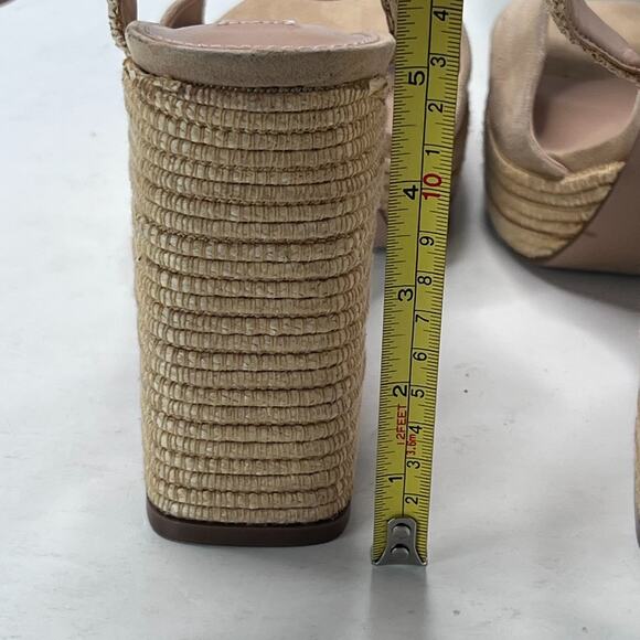Steve Madden Strada Raffia Espadrille Block Heel Platform Women's 11 Summer - Picture 10 of 11